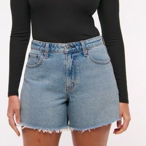 A&F Curve Love High Rise Denim Dad Short